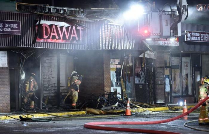 [IMAGES] Montreal: suspicious fire in a business in Dollard-des-Ormeaux