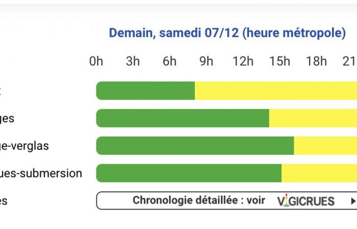 Weather alert Saturday – Hautes-Pyrénées, Pyrénées-Atlantiques, Haute-Garonne, Ariège, Gers, Landes, Tarn-et-Garonne and Hérault on yellow alert