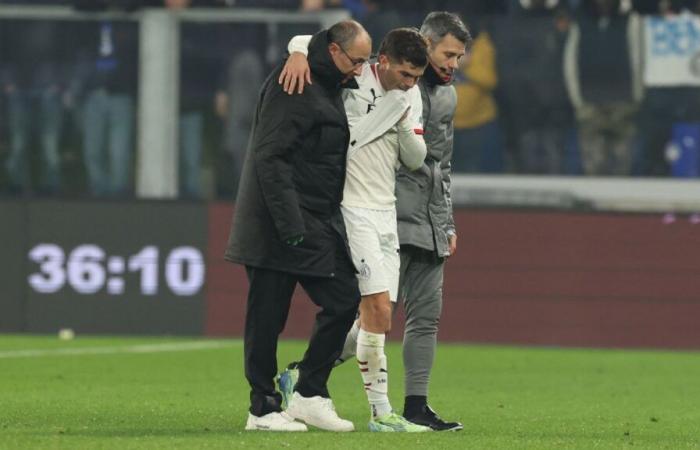 Christian Pulisic limps off in first half of AC Milan defeat