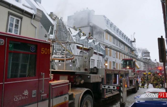 Major fire in Old Quebec