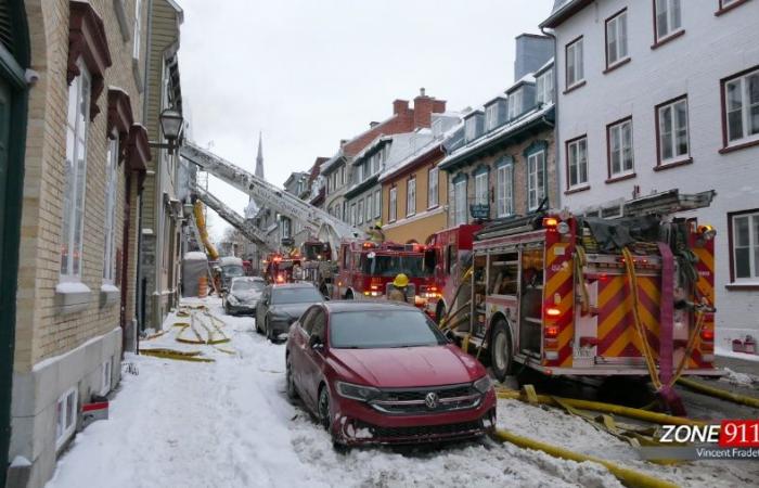 Major fire in Old Quebec