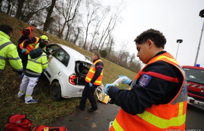 A victim in serious condition after a new accident on this Oise road