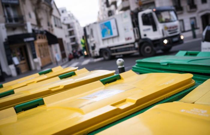 After a change in the collection day, trash piles up in the city center