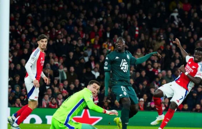 Monaco collapses at Arsenal and sees the top 8 slip away