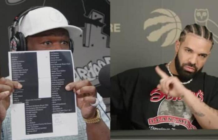 50 Cent revealed a list of Drake enemies in the middle of a radio interview