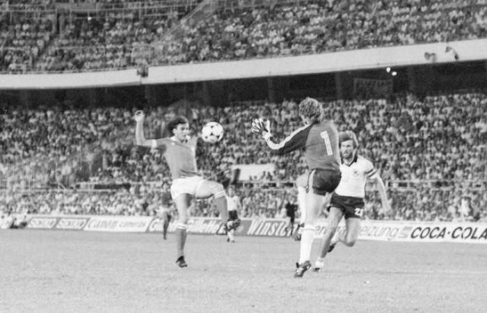 A raffle for the benefit of the Telethon for a jersey worn by Patrick Battiston against Germany in Seville at the 1982 World Cup