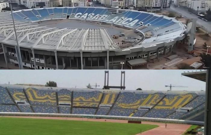 Mohammed V. Complex. Billions were spent to change the color of the Casablanca inscription on the stands