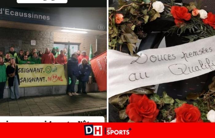 “Sweet thoughts to the qualifier”: a funeral wreath for the Minister of Education Valérie Glatigny