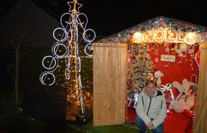 Rémy brings the magic of Christmas to life in his garden