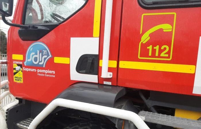 around twenty firefighters fight a house fire south of Toulouse