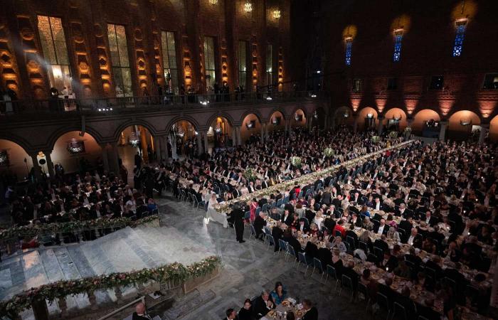 The banquet menu served to the Swedish royal family and Nobel laureates in photos