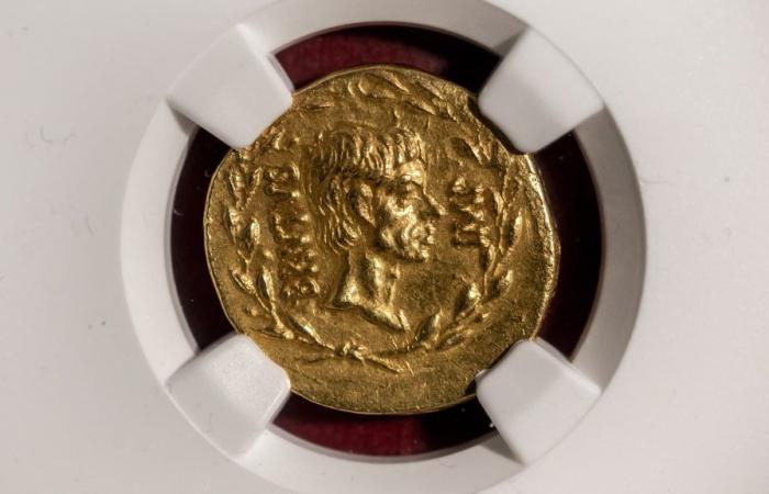 A Roman gold coin bearing the image of Brutus sold for 1.98 million euros