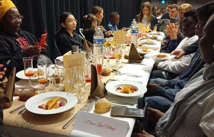 A Christmas meal offered to 112 beneficiaries of the Calvados food bank