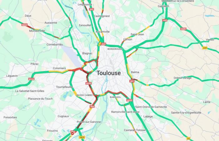 Live: big traffic jams on the A64 and the A620 in Toulouse this Wednesday evening