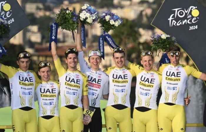 TDF. Tour de France – The UAE Emirates XRG armada around Pogacar for the Tour