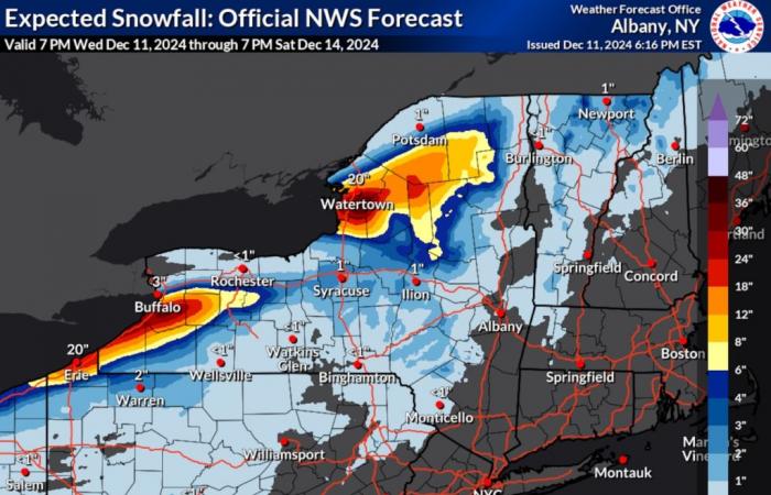 State of emergency declared: 2-3 feet of snow, high winds forecast for North Country, Western NY