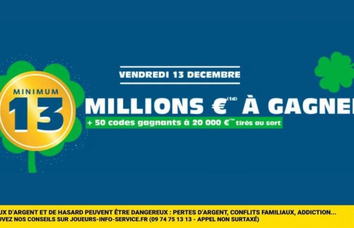 minimum 13 million euros to win