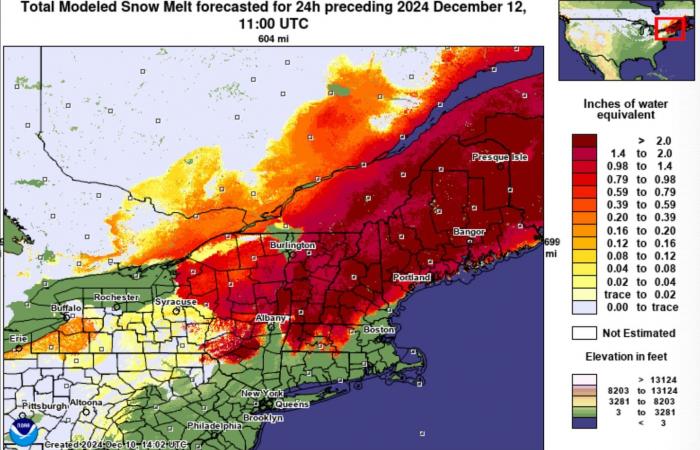 New England rainfall totals from storm as flooding persists