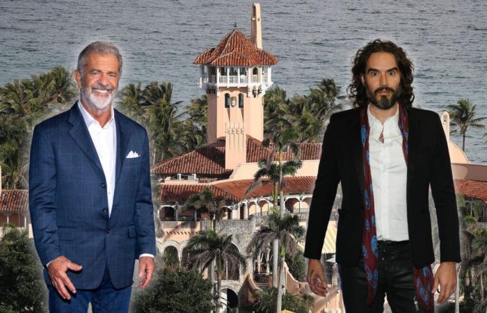 Mel Gibson, Russell Brand Mar-a-Lago Video Goes Viral