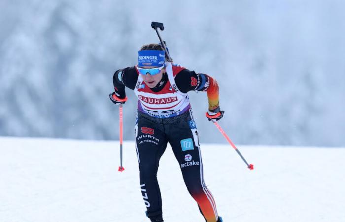 Franziska Preuß wins the women’s sprint and takes the yellow jersey, Philipp Nawrath runs in the top 10, results