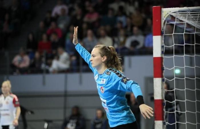 Anna Kristensen, the euphoric Danish goalkeeper who stands in front of the Blues at the Euro