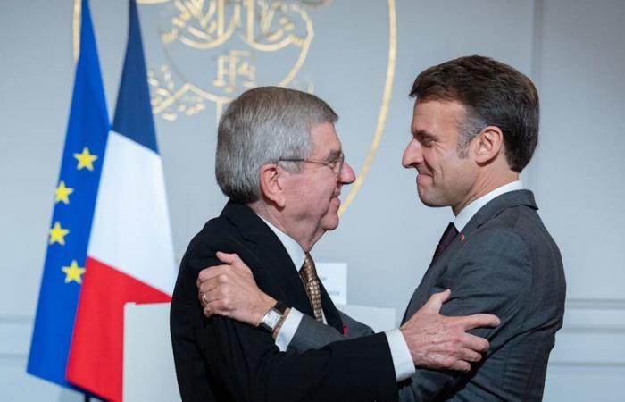 IOC President Thomas Bach decorated with the Legion of Honor by President Emmanuel Macron