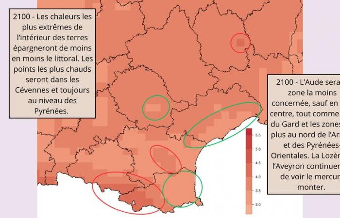 MAP. Precipitation, temperatures, seasons… this is what the climate in the Occitanie region will look like in the 2030s, 2050s and 2100s