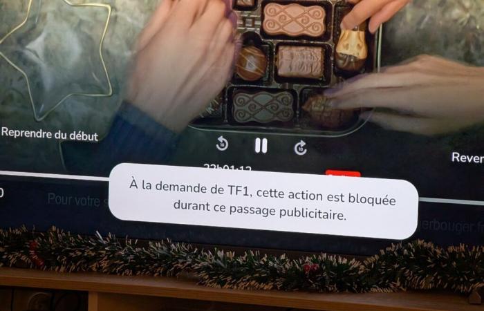 Yes, TF1 now prevents you from skipping TV advertising pages via your internet box