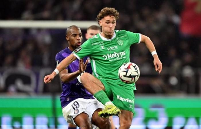 Lucas Stassin, finally scorer but still in difficulty during the Greens' defeat in Toulouse