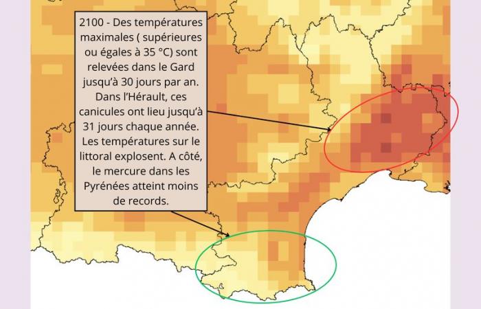 MAP. Precipitation, temperatures, seasons… this is what the climate in the Occitanie region will look like in the 2030s, 2050s and 2100s