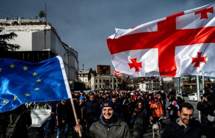 Ukrainians closely follow Georgians' protests against their pro-Russian government