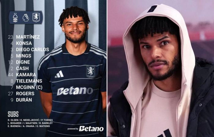 Tyrone Mings forced to pull out of Aston Villa lineup to face Nottingham Forest at last-minute in injury blow