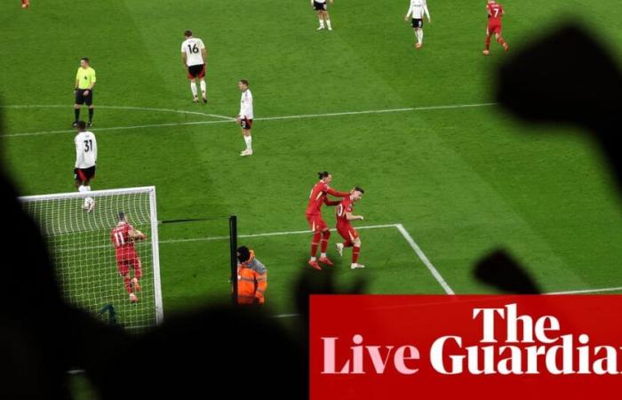 Liverpool 2-2 Fulham, Arsenal 0-0 Everton: Premier League clockwatch – as it happened | Premier League