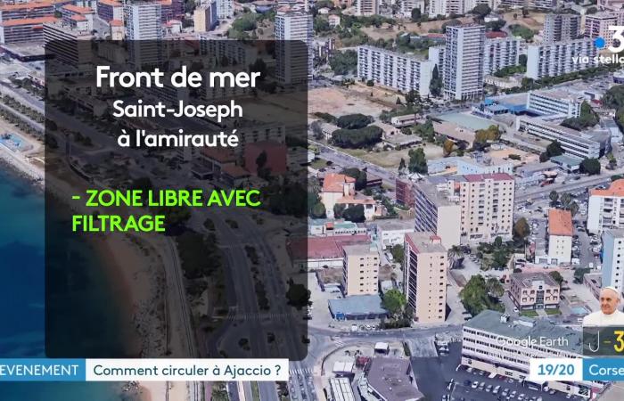 What will be prohibited or permitted regarding traffic this Sunday in Ajaccio