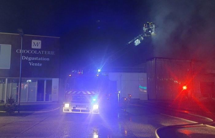 The workshop of the Max Vauché chocolate factory in Controis-en-Sologne ravaged by fire