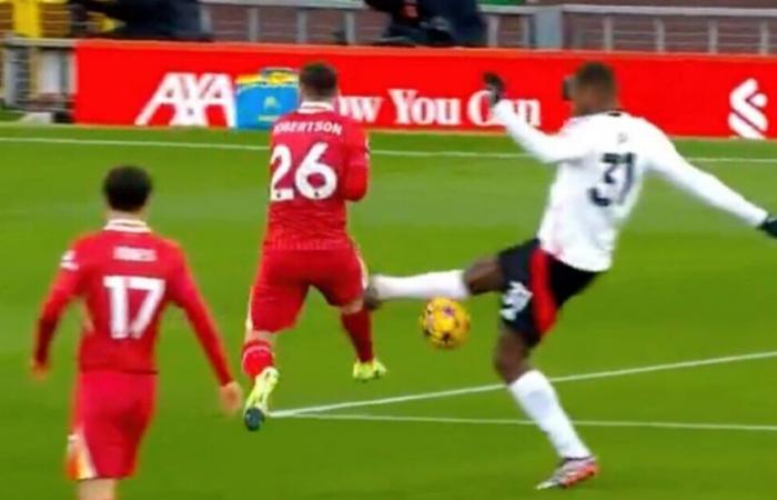 Premier League issue statement as Fulham star avoids red card minutes into Liverpool clash | Football | Sport