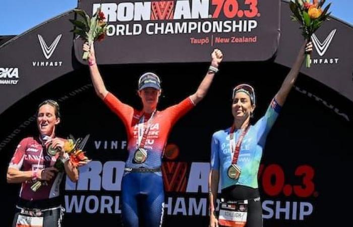 American Knibb powers to third straight Ironamn 70.3 crown at Taupō