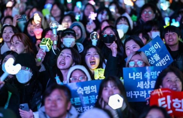 K-pop and tears of joy in the streets of Seoul after Yoon’s impeachment