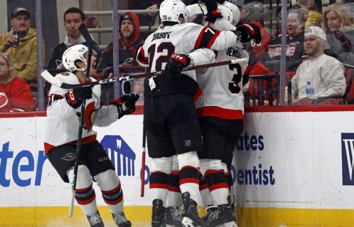 Pinto scores 2 goals, Ullmark gets 2nd shutout of season as Senators beat Hurricanes 3-0 | Sports