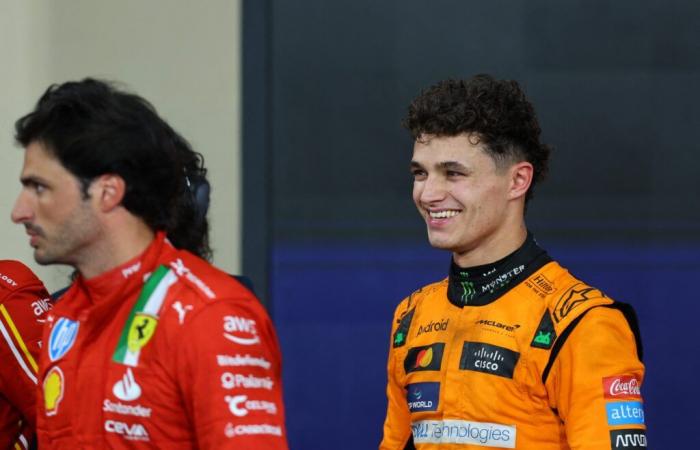 Lando Norris makes light-hearted remark on Carlos Sainz's move to Williams.