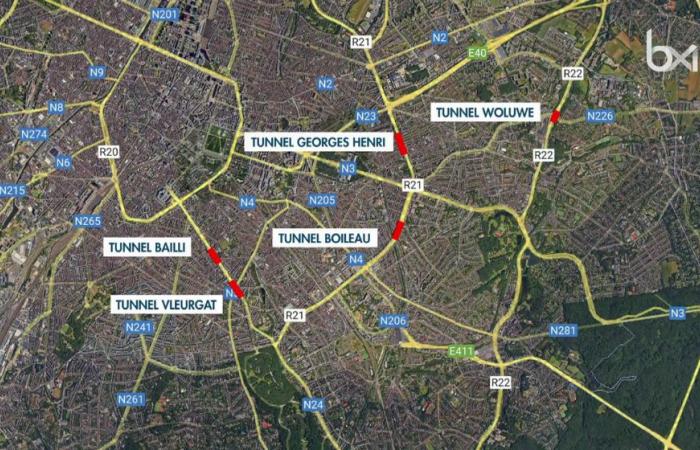 A study recommends the permanent closure of several tunnels in Brussels