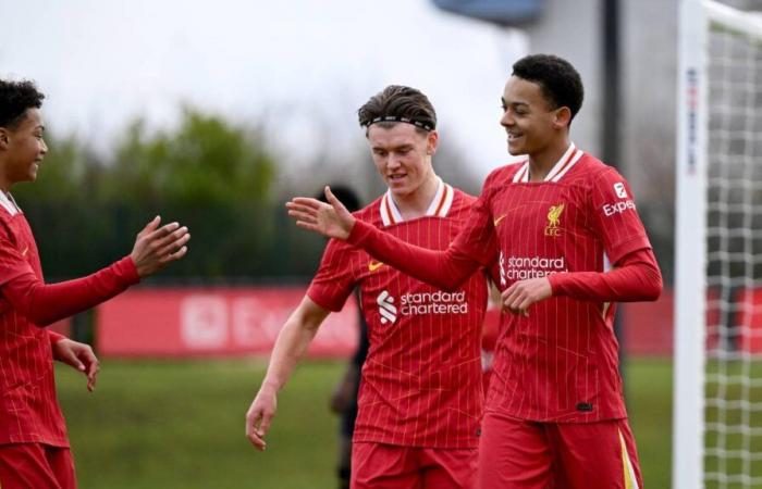 U18s match summary: Liverpool end 2024 with 4-2 home win over Wolves