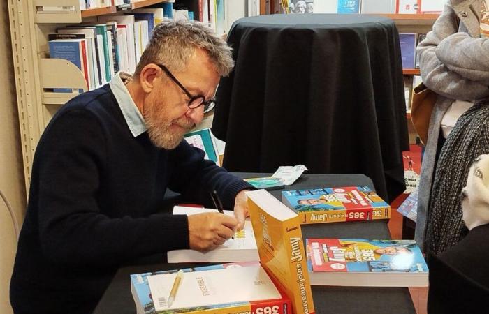 Saint-Étienne: Jamy signing at the Librairie de Paris with all generations