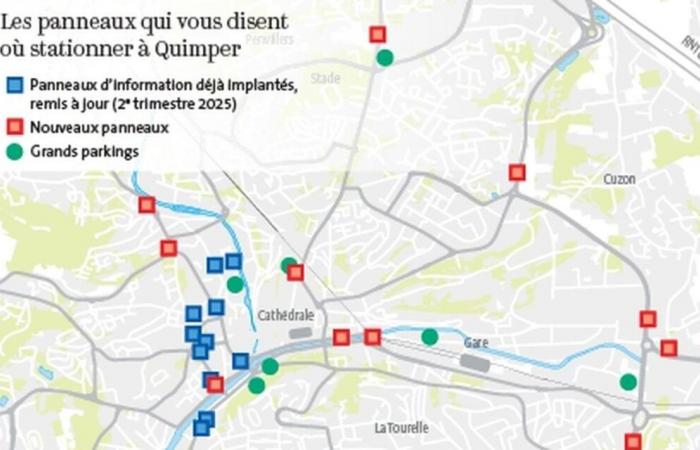 In Quimper, how to find a parking space more quickly in the center