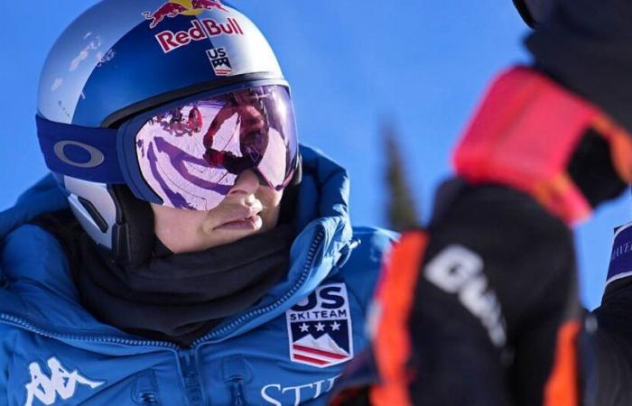 Alpine skiing: Lindsey Vonn at the start in St. Moritz