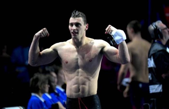 Maxime Grousset wins silver in the 100m butterfly at the World Championships, the world record for Noè Ponti