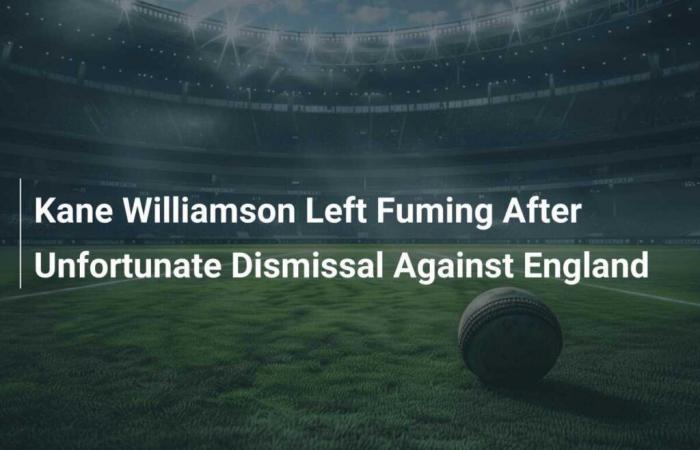 Kane Williamson Left Fuming After Unfortunate Dismissal Against England