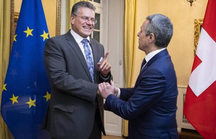 Ignazio Cassis and Maros Sefcovic discuss the “final stages” of negotiations between Switzerland and the European Union