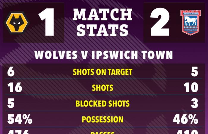 Wolves flops in meltdown AGAIN as Ait-Nouri has to be held back after 2-1 Ipswich defeat with O’Neil clinging to job