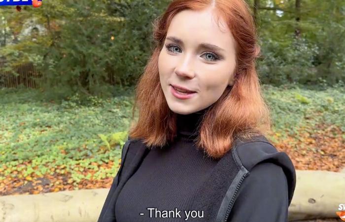 18+ model walks through the Efteling in a spicy video on porn site